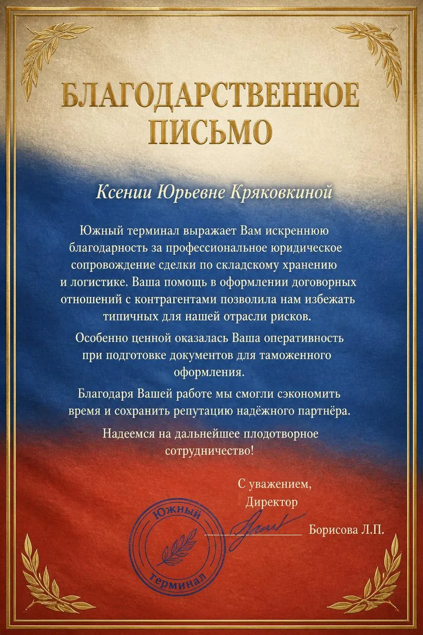 Кряковкина Ксения Юрьевна