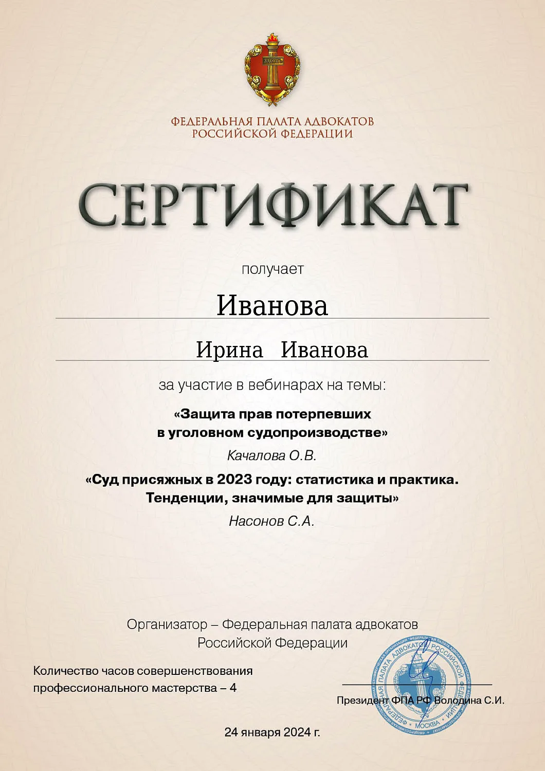 Иванова Ирина Ивановна
